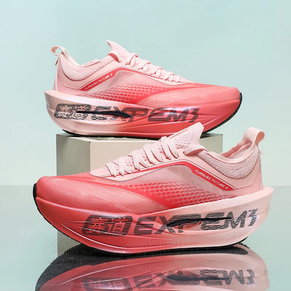 Marathon Air Cushion Carbon Plate Sports Running Shoes Men Breathable Lightweight Women Comfortable Nonskid Speciality Sneakers