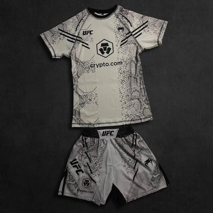 New UFC Classic Octagonal Cage Fighting Night Men's MMA Oversized Breathable Speed Drying Boxing Jujutsu Training Sports Set
