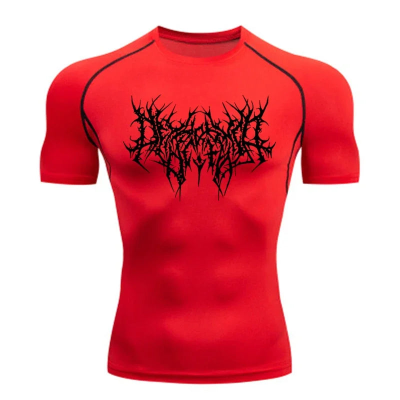 Men's T-shirt Men Running Sport T Shirt Men Compression Fitness Tops Tee Quick DryTight Training Gym Sport Running Shirts Jersey