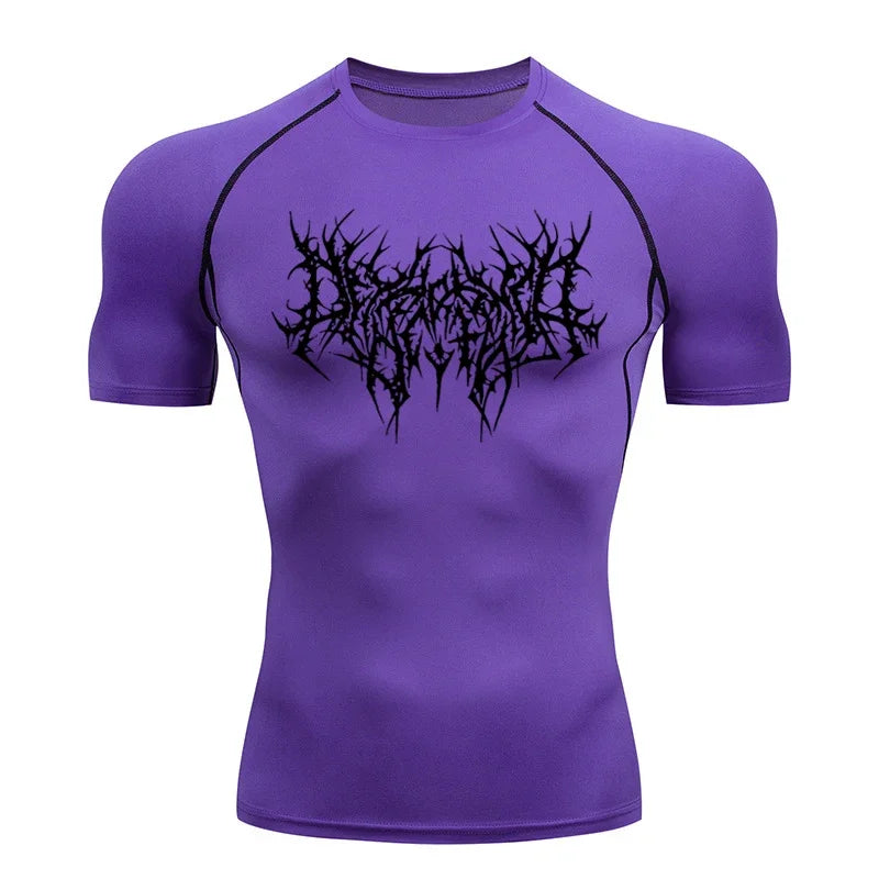 Men's T-shirt Men Running Sport T Shirt Men Compression Fitness Tops Tee Quick DryTight Training Gym Sport Running Shirts Jersey