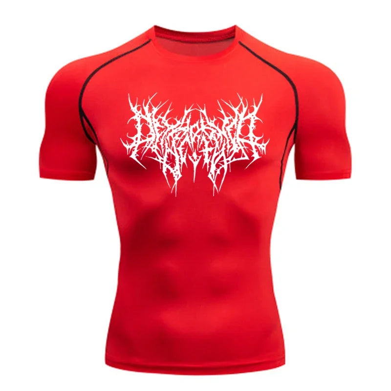 Men's T-shirt Men Running Sport T Shirt Men Compression Fitness Tops Tee Quick DryTight Training Gym Sport Running Shirts Jersey