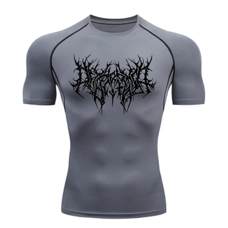 Men's T-shirt Men Running Sport T Shirt Men Compression Fitness Tops Tee Quick DryTight Training Gym Sport Running Shirts Jersey