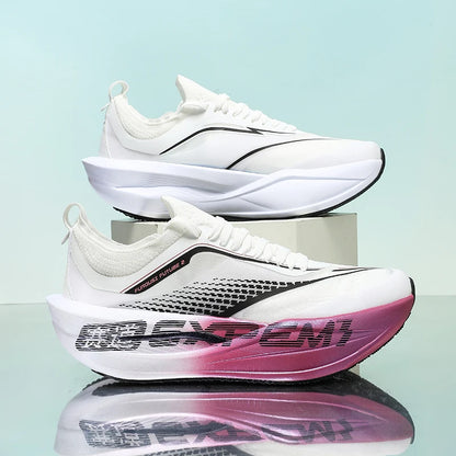 Marathon Air Cushion Carbon Plate Sports Running Shoes Men Breathable Lightweight Women Comfortable Nonskid Speciality Sneakers