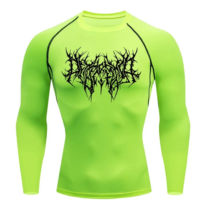Men's T-shirt Men Running Sport T Shirt Men Compression Fitness Tops Tee Quick DryTight Training Gym Sport Running Shirts Jersey