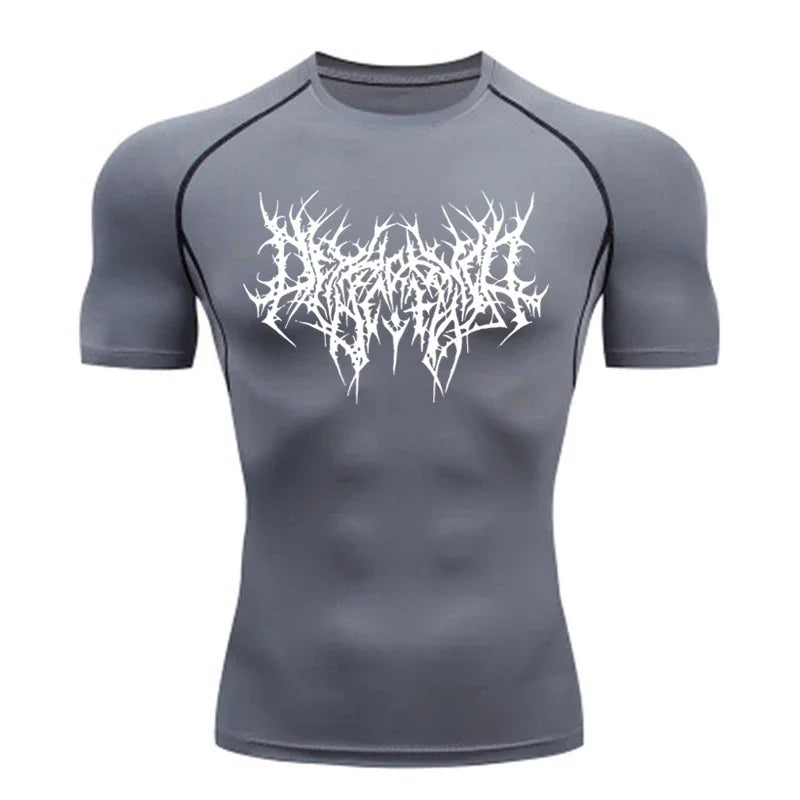 Men's T-shirt Men Running Sport T Shirt Men Compression Fitness Tops Tee Quick DryTight Training Gym Sport Running Shirts Jersey