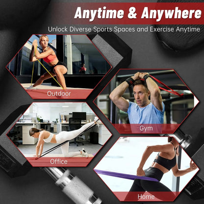 Resistance Bands for Working Out, 7-Level Pull Up Assistance Bands, Exercise Bands for Women & Men, Stretch Workout Bands for Fu