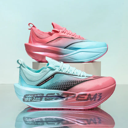 Marathon Air Cushion Carbon Plate Sports Running Shoes Men Breathable Lightweight Women Comfortable Nonskid Speciality Sneakers