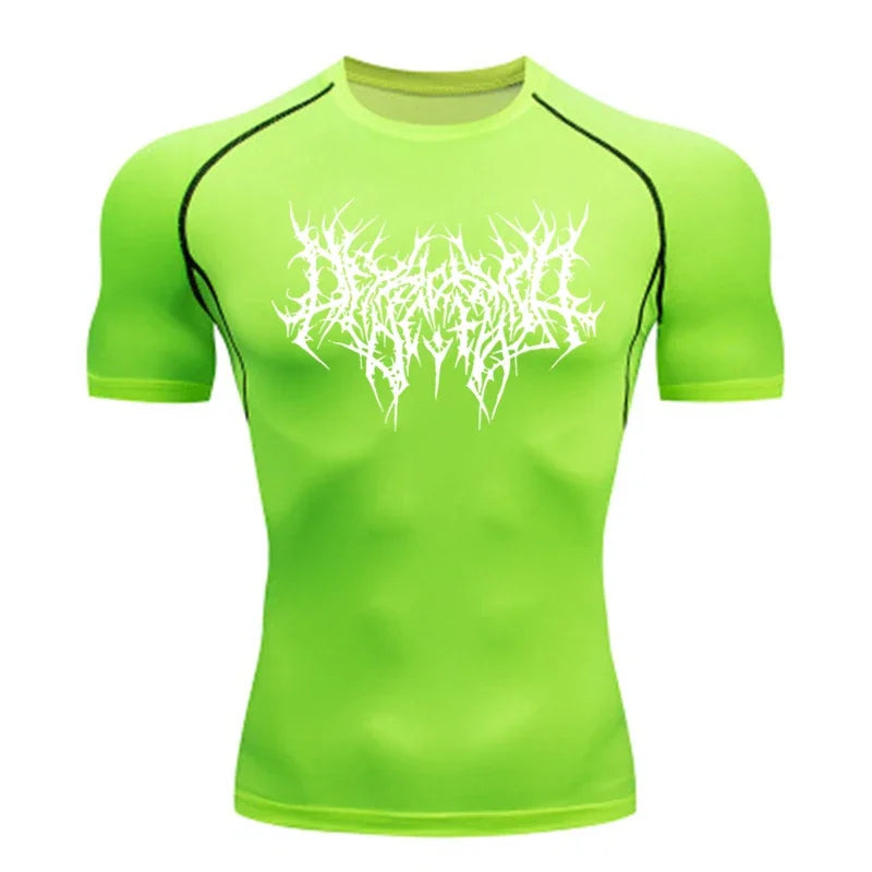 Men's T-shirt Men Running Sport T Shirt Men Compression Fitness Tops Tee Quick DryTight Training Gym Sport Running Shirts Jersey