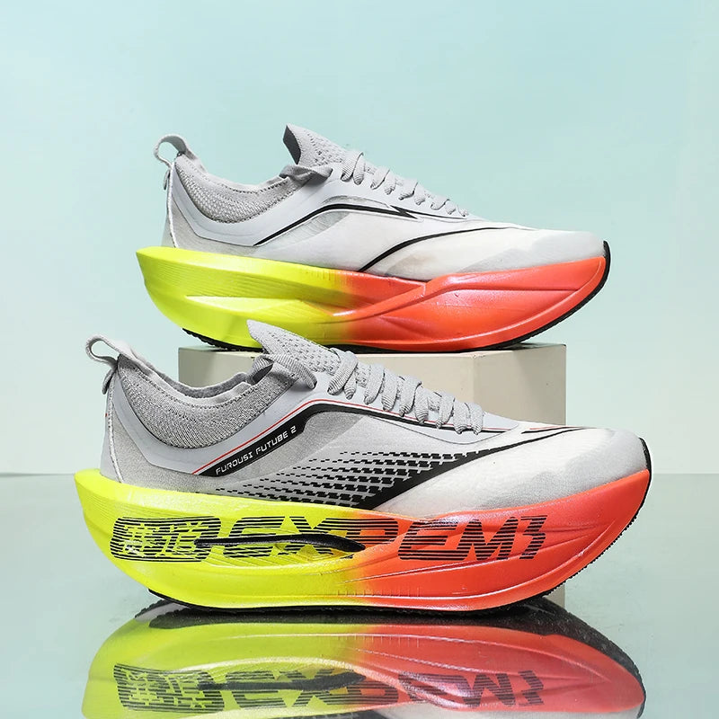 Marathon Air Cushion Carbon Plate Sports Running Shoes Men Breathable Lightweight Women Comfortable Nonskid Speciality Sneakers