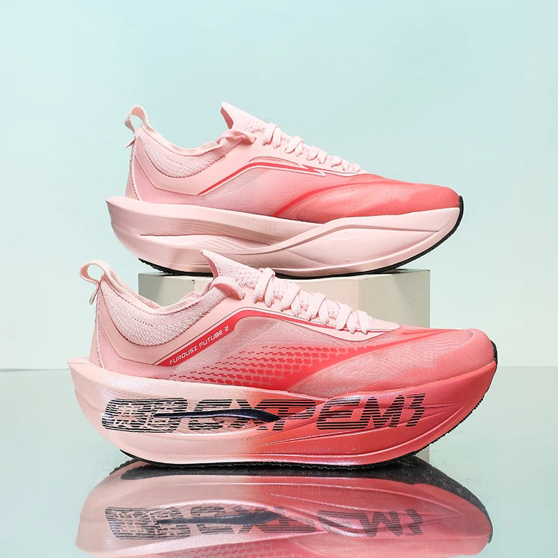 Marathon Air Cushion Carbon Plate Sports Running Shoes Men Breathable Lightweight Women Comfortable Nonskid Speciality Sneakers